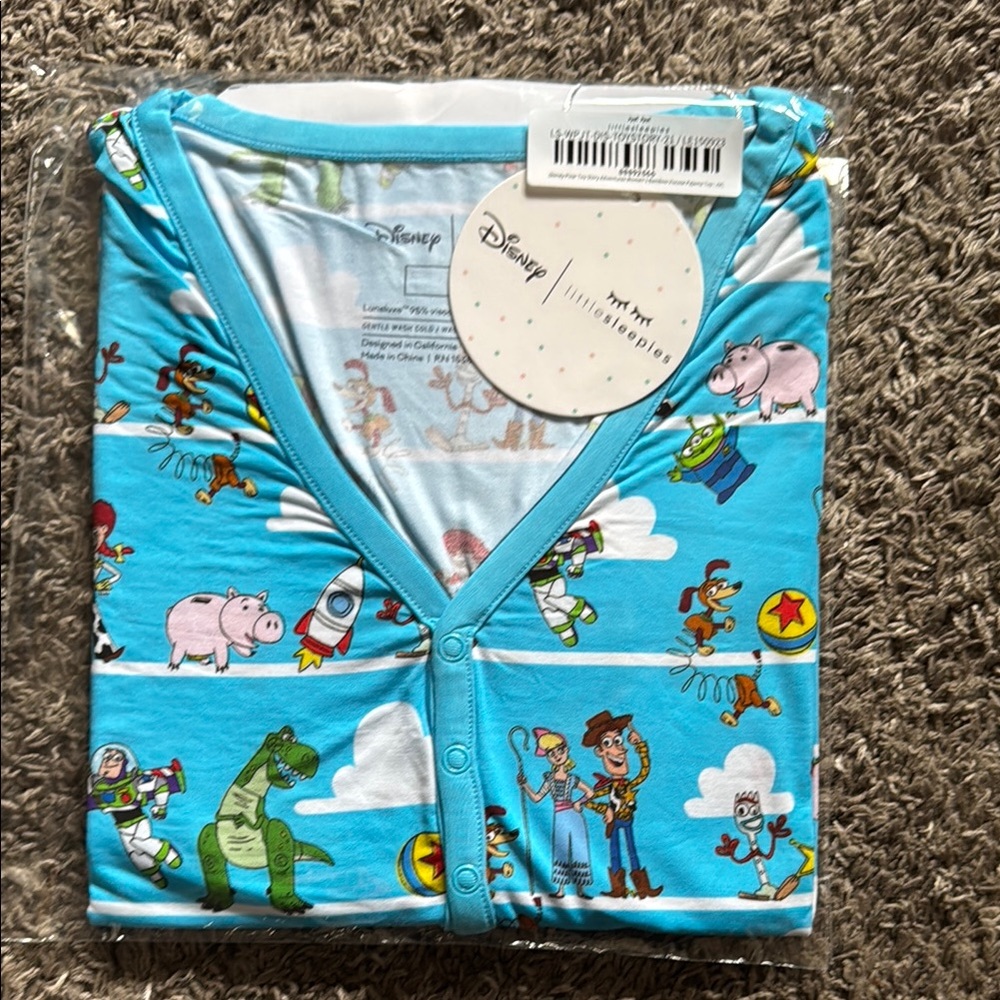 Little Sleepies Disney Toy Story Blue Pajama Women’s Top